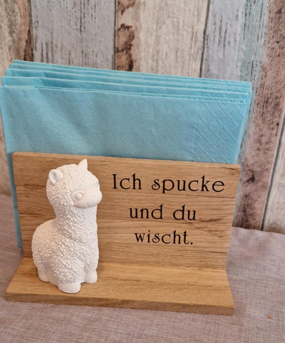 Serviettenhalter Lama Lustig Geschenk Holz Alpaka Dekoration Serviettenhalter Lama Lustig Geschenk Holz Alpaka Dekoration von HarmonyHandmadeWaren