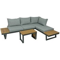 Garden Pleasure Loungegruppe Felice grau, anthrazit Holz, Metall, 11-teilig von Garden Pleasure