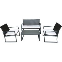 Garden Pleasure Sitzgruppe GARDA weiß, anthrazit Kunststoff, Metall, 7-teilig von Garden Pleasure