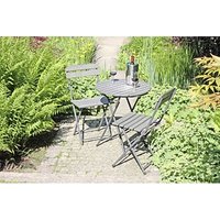 Garden Pleasure Sitzgruppe Lugo, grau Kunststoff, Metall, 3-teilig von Garden Pleasure