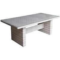 Garden Pleasure Gartentisch DIJON grau rechteckig 200,0 x 100,0 x 75,0 cm von Garden Pleasure