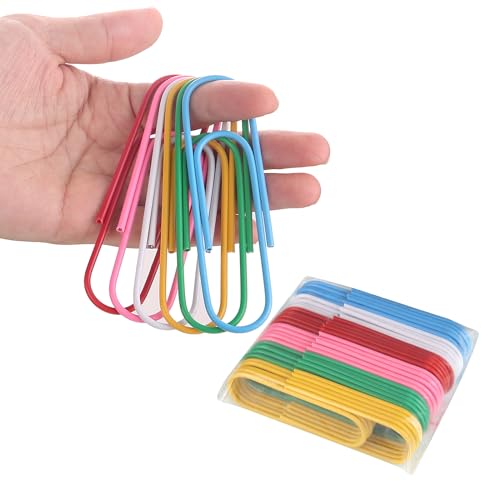 30 Stück Büroklammern groß, 10 cm Büroklammer für Papierkram, Ideal für Zuhause, Schule und Büro, farbige Binderklammer 30 Stück Büroklammern groß, 10 cm Büroklammer für Papierkram, Ideal für Zuhause, Schule und Büro, farbige Binderklammer von Harniruco