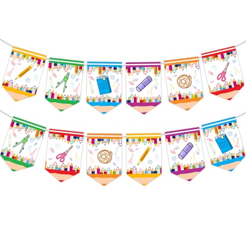 Einschulung Deko Mädchen Jungen 2025, Einschulung Banner Schuleinführung Alles Gute Zum Schulanfang Schulkind Schuleinführung Klassenzimmer Deko Foto Requisiten (Weiß) von HarnyLoom