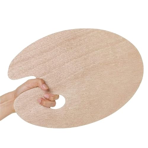 Holz-Malpalette | Vintage-Stil ovale Form Künstler mischen Holztablett | geeignet für Öl-/Acrylfarben, mit Klopfloch, rundes Holztablett, Platte Kunst Holz-Malpalette | Vintage-Stil ovale Form Künstler mischen Holztablett | geeignet für Öl-/Acrylfarben, mit Klopfloch, rundes Holztablett, Platte Kunst von Harrington Marley