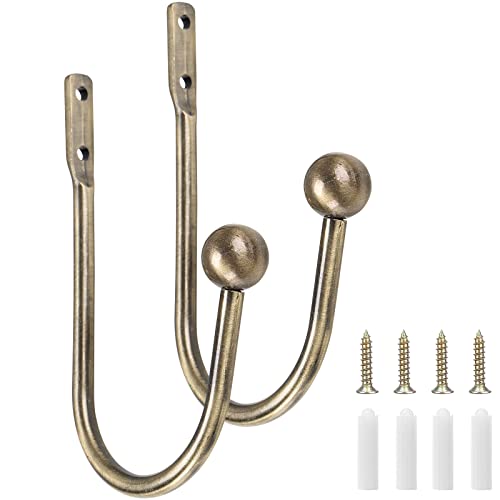 HARRMS 2 Stück Gardinen Raffhalter, Raffhalter für Vorhänge Kupfer Metall, Gardinenhalter Curtain Holdbacks Wandmontage U-Form für Schlafzimmer HARRMS 2 Stück Gardinen Raffhalter, Raffhalter für Vorhänge Kupfer Metall, Gardinenhalter Curtain Holdbacks Wandmontage U-Form für Schlafzimmer von Harrms