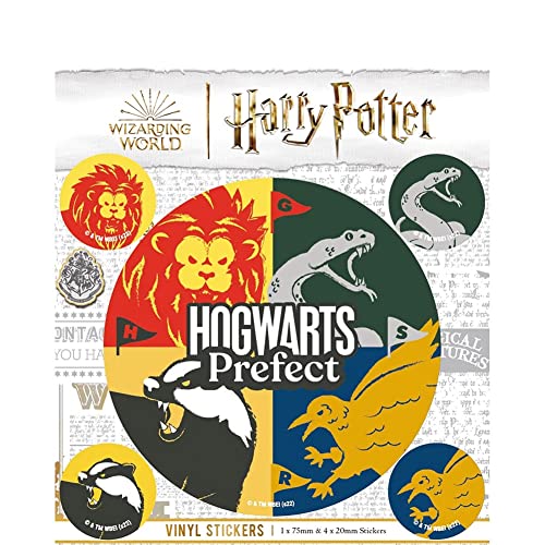 HARRY POTTER - Aufkleber für Häuser Hogwarts aus Vinyl, 5 Stück, bunt, One size von Harry Potter