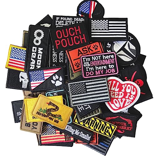 Harsgs 20 Stück zufällige taktische Morale Patch Bundle, Full Embroidery Loop and Hook Patches Set for Caps, Taschen, Backpacks, Vest, Military Uniforms, Tactical Gear Etc Harsgs 20 Stück zufällige taktische Morale Patch Bundle, Full Embroidery Loop and Hook Patches Set for Caps, Taschen, Backpacks, Vest, Military Uniforms, Tactical Gear Etc von Harsgs