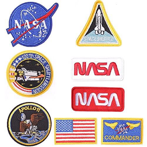 Harsgs 8PCS NASA Patches, Embroidered Iron on/Sew on Patches Space Badge Applique for Clothes, Dress, Hat, Jeans, DIY Accessories Harsgs 8PCS NASA Patches, Embroidered Iron on/Sew on Patches Space Badge Applique for Clothes, Dress, Hat, Jeans, DIY Accessories von Harsgs