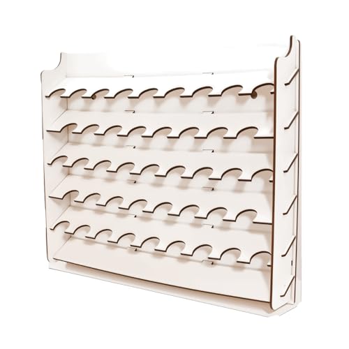 Hartem - Farb-Organizer | Wand-Farbhalter für Modellfarben und Pinsel | Acrylfarbenständer für Miniaturmalerei | Für 43 Flaschen 0,57 oder 17,7 ml von Hartem
