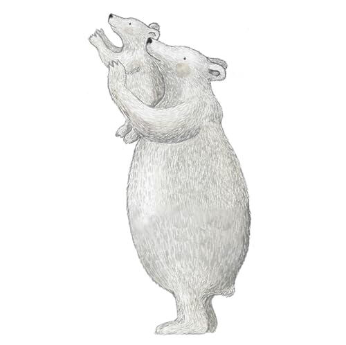 Hartendief Eisbär Wandtattoo | Für Baby- & Kinderzimmer | Handgemalt & nachhaltig | Wandsticker | Sticker für Wand | Wandaufkleber | Wiederverwendbar von Hartendief