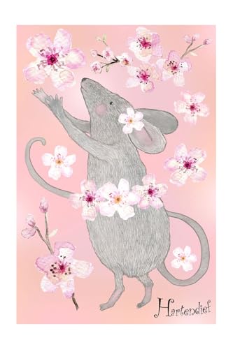 Hartendief Kleine Maus Wandtattoo | Für Baby- & Kinderzimmer | Handgemalt & nachhaltig | Wandsticker | Sticker für Wand | Wandaufkleber | Wiederverwendbar von Hartendief