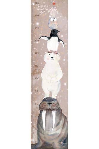 Walross und Freunde Wachstumsmesser | Für Baby- & Kinderzimmer | Kinderzimmerdesign | Handgemalt & nachhaltig von Hartendief