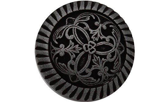 10 Stück silber matt schwarz Metallknöpfe edles Muster Ösenknöpfe 12mm, 18mm oder 20mm made in Germany (12mm) von Hartmann-Knöpfe