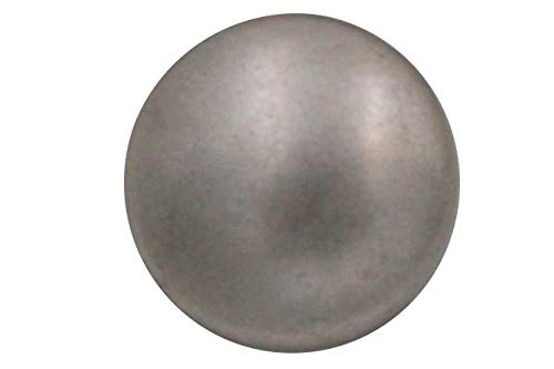 Silber matt leicht gewölbte Metall Knöpfe mit Öse (10 Stück) (13mm) von Hartmann-Knöpfe