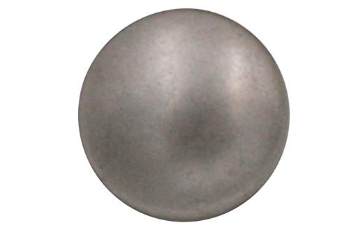 silber matt leicht gewölbte Metall Knöpfe mit Öse (10 Stück) (13mm) von Hartmann-Knöpfe