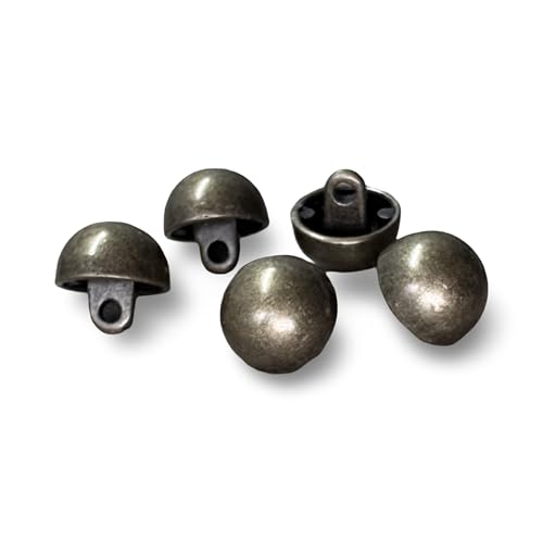 messing farben gewölbt kleine Metall Knöpfe Halbkugel mit Öse 12mm (10 Stück) von Hartmann-Knöpfe