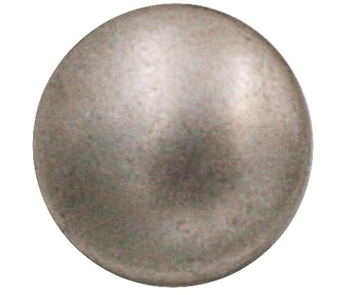 silber matt leicht gewölbte Metall Knöpfe mit Öse (10 Stück) (27mm) von Hartmann-Knöpfe