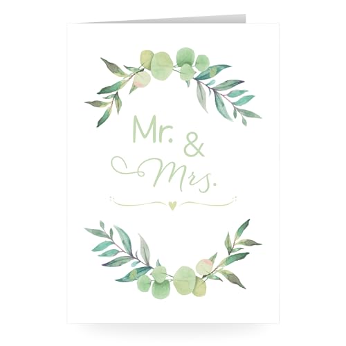 DIN A4 Grußkarte zur Hochzeit, Hochzeitskarte, Klappkarte mit Umschlag von Hartung