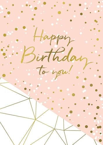 Hartung DIN A4 Grußkarte zum Geburtstag, Geburtstagskarte Happy Birthday mit Goldveredelung, Klappkarte im weißen Umschlag Hartung DIN A4 Grußkarte zum Geburtstag, Geburtstagskarte Happy Birthday mit Goldveredelung, Klappkarte im weißen Umschlag von Hartung