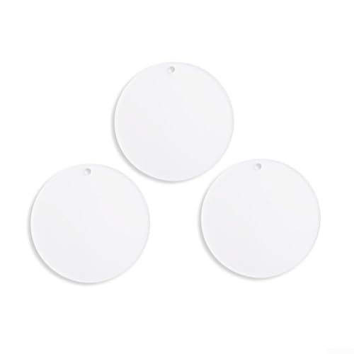 Acrylscheiben zum Selbermachen, transparent, rund, für die Herstellung von Schlüsselanhängern und Weihnachtsbaumschmuck, 7,5 cm, 10 Stück Acrylscheiben zum Selbermachen, transparent, rund, für die Herstellung von Schlüsselanhängern und Weihnachtsbaumschmuck, 7,5 cm, 10 Stück von Hasaller
