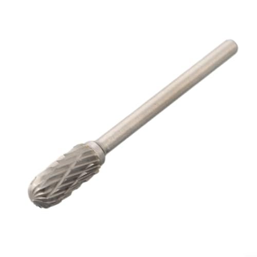 Hasaller Silbernes Wolframstahl-Vollhartmetall-Frässtift-Set, Holzbearbeitung, Entgraten, Metall-Polierwerkzeuge, 3 mm Schaft, Verschiedene Köpfe (B) von Hasaller