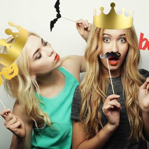 Hasaller Verstellbare Party-Kronen, 20 Stück, goldfarbene Königshüte für Geburtstage, Hochzeiten und lustige Kostümpartys (28 Stück) von Hasaller