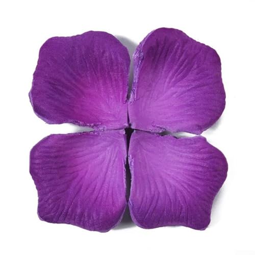 Künstliche Rosenblätter mit violettem Farbverlauf, für Hochzeit, Party, Dekoration, romantische Zeremonie, Jahrestag, Veranstaltung, Streukonfetti (dunkel und hellviolett), 1000 Stück von Hasaller
