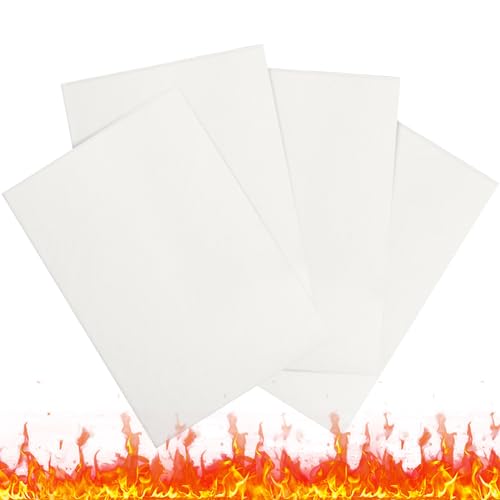Hasanbar Hochtemperatur-Dichtungspapier, 2100 F, 0,3 cm dick x 17,8 x 25,4 cm, weißes Dichtungsblatt für Holzofen, Pelletofen, Kessel, Öfen, Ofen, Schmiede, 4 Stück Hasanbar Hochtemperatur-Dichtungspapier, 2100 F, 0,3 cm dick x 17,8 x 25,4 cm, weißes Dichtungsblatt für Holzofen, Pelletofen, Kessel, Öfen, Ofen, Schmiede, 4 Stück von Hasanbar