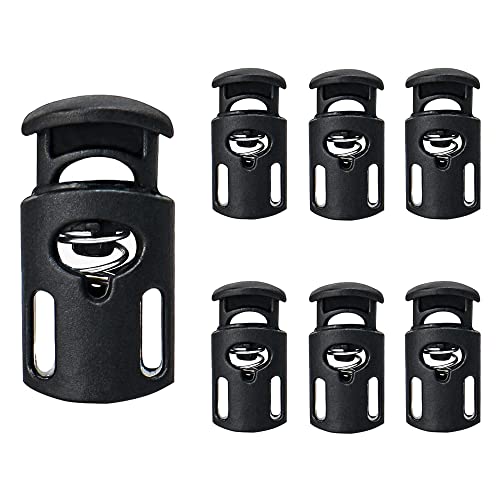 Hash 6 Stück Kunststoff-Einloch-Federschnurschlösser, Knebelstopper, Verschluss, Schieber, Schnürsenkel, für Kordelzug, Seil, Paracord-Endzelte, Schlüsselband, Länge: 27 mm/2.7 cm, Breite: 15 cm Hash 6 Stück Kunststoff-Einloch-Federschnurschlösser, Knebelstopper, Verschluss, Schieber, Schnürsenkel, für Kordelzug, Seil, Paracord-Endzelte, Schlüsselband, Länge: 27 mm/2.7 cm, Breite: 15 cm von Hash