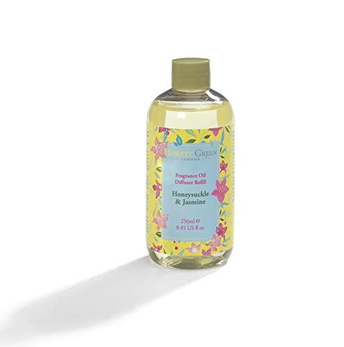 Hassett Green London - Honeysuckle & Jasmine Duftöl Nachfüllung für Raumduft mit Rattan- und Faserstäbchen - 250ml Flasche für langanhaltenden, luxuriösen Blumenduft in Ihrem Zuhause Hassett Green London - Honeysuckle & Jasmine Duftöl Nachfüllung für Raumduft mit Rattan- und Faserstäbchen - 250ml Flasche für langanhaltenden, luxuriösen Blumenduft in Ihrem Zuhause von Hassett Green London