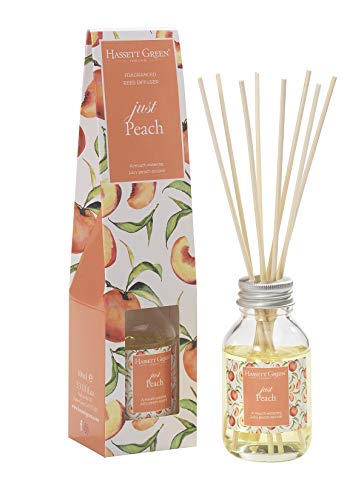 Hassett Green London Just Peach Duftöl Raumduft 100ml - Langanhaltender Innenraumduft mit 8 Rattan-Reed-Stäbchen für EIN Elegantes Ambiente in Ihrem Zuhause Hassett Green London Just Peach Duftöl Raumduft 100ml - Langanhaltender Innenraumduft mit 8 Rattan-Reed-Stäbchen für EIN Elegantes Ambiente in Ihrem Zuhause von Hassett Green London