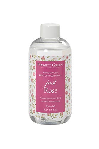 Hassett Green London - Just Rose - Duftöl Nachfüllung für Raumduft mit Rattan- oder Faserstäbchen - 250ml Flasche für langanhaltenden, floralen Rosenduft in Ihrem Zuhause Hassett Green London - Just Rose - Duftöl Nachfüllung für Raumduft mit Rattan- oder Faserstäbchen - 250ml Flasche für langanhaltenden, floralen Rosenduft in Ihrem Zuhause von Hassett Green London