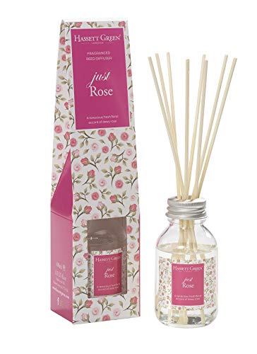 Hassett Green London Just Rose Duftöl Raumduft Diffuser 100ml - Langanhaltender Innenraumduft mit 8 Rattan-Reed-Stäbchen für EIN Elegantes Ambiente in Ihrem Zuhause Hassett Green London Just Rose Duftöl Raumduft Diffuser 100ml - Langanhaltender Innenraumduft mit 8 Rattan-Reed-Stäbchen für EIN Elegantes Ambiente in Ihrem Zuhause von Hassett Green London