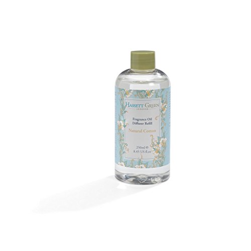Hassett Green London - Nachfüllung für Duftöl-Raumerfrischer aus natürlicher Baumwolle - 250ml Flasche für langanhaltenden, eleganten Raumduft mit natürlichen Extrakten und ätherischen Ölen von Hassett Green London