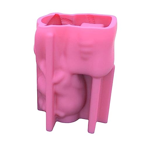 Hatem MäDchen-Blumentopf-Silikonform - Silikon-3D-Rucksack-MäDchen-Vase-Kerzenform - für Seifenherstellung, Kreative Form von Hatem