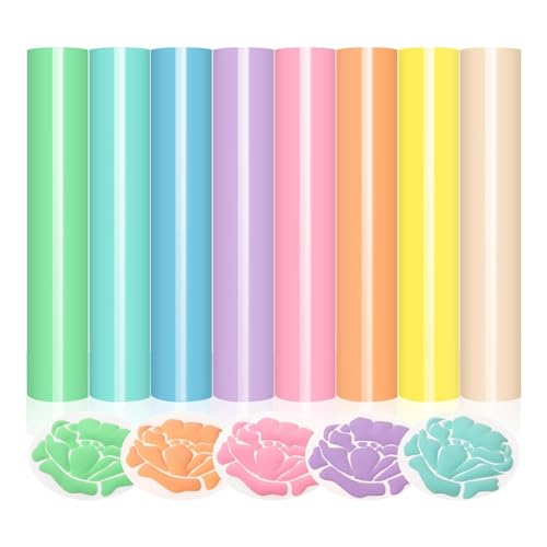 Hatem Puff Vinyl WäRmeüBertragung - 8 Farben 3D Puff HTV WäRmeüBertragungsvinyl 30X25 Pastellfarbenes, Bauschiges Vinyl-T-Shirt zum AufbüGeln Hatem Puff Vinyl WäRmeüBertragung - 8 Farben 3D Puff HTV WäRmeüBertragungsvinyl 30X25 Pastellfarbenes, Bauschiges Vinyl-T-Shirt zum AufbüGeln von Hatem