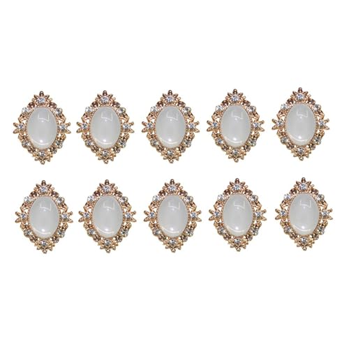 10 Stück künstliche Perlen Strass Charm flache Rückseite Knöpfe dekorative Knöpfe Schmuck Zubehör für Taschendekoration 10 Stück künstliche Perlen Strass Charm flache Rückseite Knöpfe dekorative Knöpfe Schmuck Zubehör für Taschendekoration von Hattba