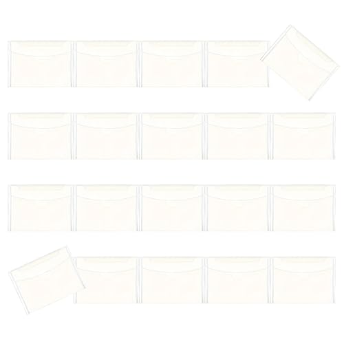 20 x transparente Umschläge, Aufbewahrungstasche, wasserabweisend, Dokumentenmappe für Schule, Bürobedarf von Hattba