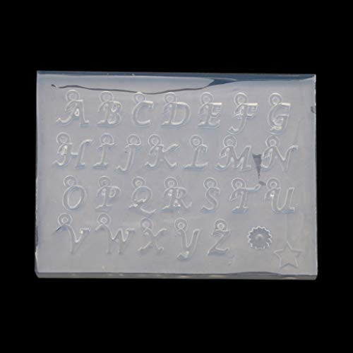 26 Buchstaben-Harzformen, kleine Silikon-Epoxid-Gussform für Schlüsselanhänger, Anhänger, Ohrringe, Schmuck, Dekoration 26 Buchstaben-Harzformen, kleine Silikon-Epoxid-Gussform für Schlüsselanhänger, Anhänger, Ohrringe, Schmuck, Dekoration von Hattba