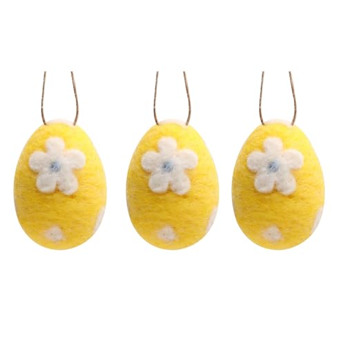 3 Stück Ostereier Handarbeit aus Filz für Weihnachtsdekoration, Osterbaum-Anhänger, bunte Korbfüllung 3 Stück Ostereier Handarbeit aus Filz für Weihnachtsdekoration, Osterbaum-Anhänger, bunte Korbfüllung von Hattba
