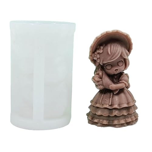 3D-Silikonform, handgefertigt, Prinzessinnen-Mädchen, Statue, Handwerk, Gips, Harz, Seife, Gips, Dekoration 3D-Silikonform, handgefertigt, Prinzessinnen-Mädchen, Statue, Handwerk, Gips, Harz, Seife, Gips, Dekoration von Hattba