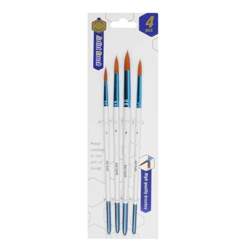 4-teiliges Pinsel-Set, Acryl-Pinsel, feine Spitze, Künstlerpinsel, Zeichenzubehör zum Malen 4-teiliges Pinsel-Set, Acryl-Pinsel, feine Spitze, Künstlerpinsel, Zeichenzubehör zum Malen von Hattba