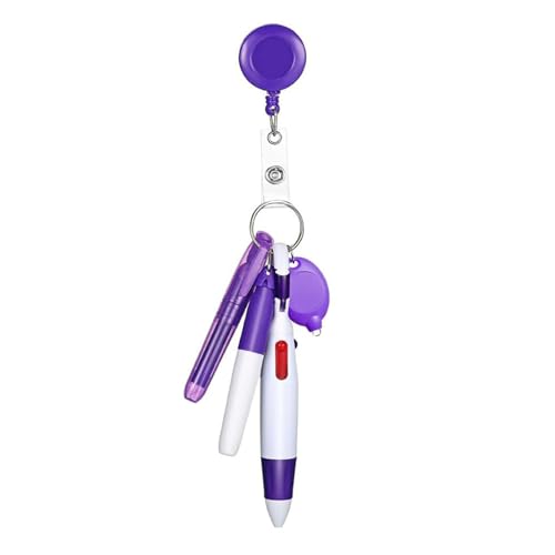 5-in-1 Ausweishalter mit Marker, mehrfarbiger Kugelschreiber und hellem Acryl-Abzeichenhalter mit Clip-Clip 5-in-1 Ausweishalter mit Marker, mehrfarbiger Kugelschreiber und hellem Acryl-Abzeichenhalter mit Clip-Clip von Hattba