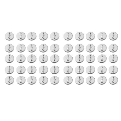 50 Stück 25 mm runde Broschenbasis Klarglas Brosche Verschlüsse zum Basteln von Anstecknadeln, Schmuckherstellungszubehör von Hattba