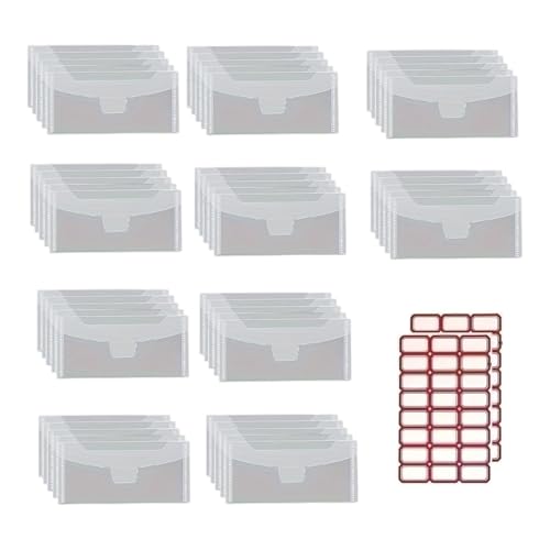 50 Stück Stempel- und Stanzschablonen-Aufbewahrungstaschen, transparente Aufbewahrungsbeutel, Umschläge für Aufbewahrung, Kartenherstellung, Stanzformen 50 Stück Stempel- und Stanzschablonen-Aufbewahrungstaschen, transparente Aufbewahrungsbeutel, Umschläge für Aufbewahrung, Kartenherstellung, Stanzformen von Hattba