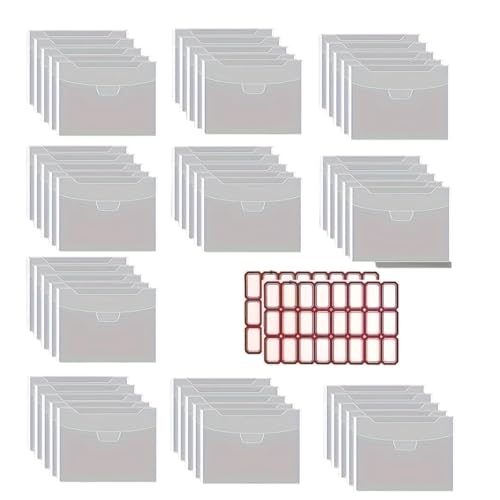 50 Stück Stempel- und Stanzschablonen-Aufbewahrungstaschen, transparente Aufbewahrungsbeutel, Umschläge für Aufbewahrung, Kartenherstellung, Stanzformen 50 Stück Stempel- und Stanzschablonen-Aufbewahrungstaschen, transparente Aufbewahrungsbeutel, Umschläge für Aufbewahrung, Kartenherstellung, Stanzformen von Hattba