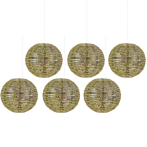6 Stück schimmernde Pailletten Ornament handgemachte Papierlampe für Event Dekoration handgefertigt Hochzeit Party Zubehör Festival Feier von Hattba