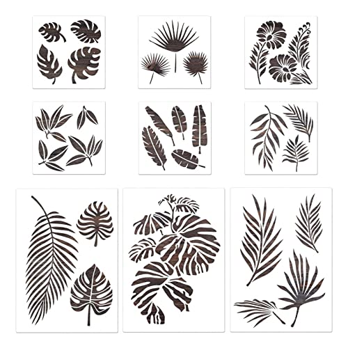9 x Malschablonen mit Blumenblättern, wiederverwendbar, flexibel, hohl, für Liebhaber, Kinder, Jungen, Mädchen, Studenten 9 x Malschablonen mit Blumenblättern, wiederverwendbar, flexibel, hohl, für Liebhaber, Kinder, Jungen, Mädchen, Studenten von Hattba