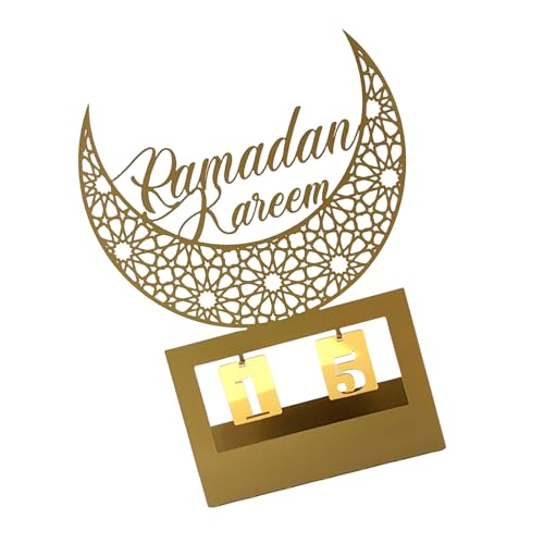 Acryl-Countdown-Kalender, Timer, Tischdekoration, Schreibtisch-Ornament für Wohnzimmer, Festival, Display-Zubehör von Hattba