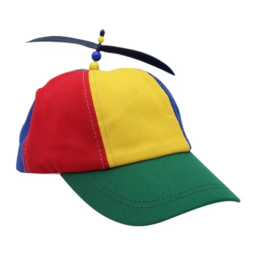 Baseballmütze mit Regenbogen-Propellermotiv, Uni, lustiger Hut für Kinder, Party, Kopfbedeckung für Geburtstagsfeiern und Schulveranstaltungen Baseballmütze mit Regenbogen-Propellermotiv, Uni, lustiger Hut für Kinder, Party, Kopfbedeckung für Geburtstagsfeiern und Schulveranstaltungen von Hattba